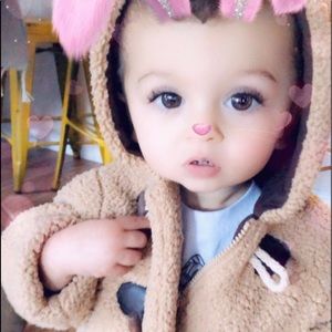 12Mnth Gender-Neutral Winter Faux Fur Coat w/ Hood